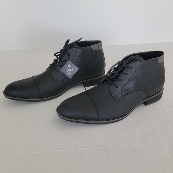Call It Spring  Men's Vegan Boot, Black Size 10 - Picture 1 of 8